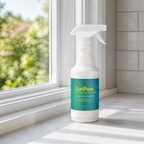 ZuriPure spray bottle on a sunny windowsill